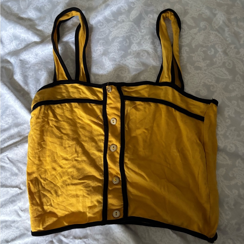Heart Hips Gold Bustier Tank Top